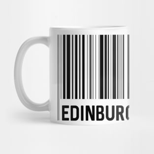 Edinburgh Bar Code Design (Black) Mug